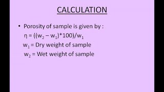 Determination of Porosity of Refractory [upl. by Odraccir414]