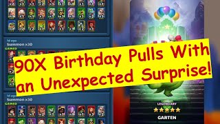 90x Birthday Pulls Chasing All Featured Heroes a lot of legendaries  Empire and Puzzles [upl. by Vaules]