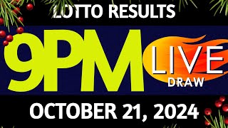 Lotto Result Today 900 pm draw October 21 2024 Monday PCSO LIVE [upl. by Nnil255]