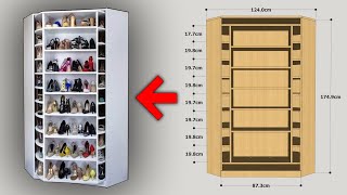 HOW TO MAKE A ROTATING SHOES RACK [upl. by Keavy]