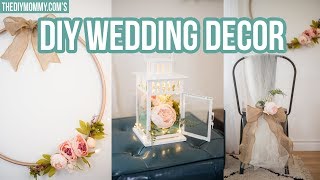 DIY WEDDING DECOR  Modern Wreath Chair Decoration amp Centerpiece [upl. by Friederike]