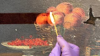 How A Damaged Old Oil Painting Is Professionally Restored [upl. by Hasheem]