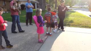 Kacie bus pick up first day of school [upl. by Bronk]