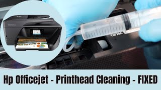 Hp Officejet Pro 6978 6968  NOT PRINTING Black Color BLANK PAGES FIXED How To Unclog Printhead [upl. by Adnawuj]