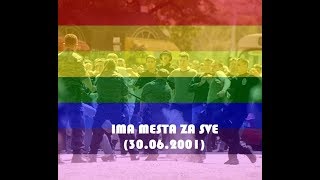 Prva Parada ponosa u Beogradu quotIma mesta za svequot 2001  pretučeni povređeni uhapšeni razbijeni [upl. by Ihcehcu447]