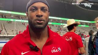 Donnell Whittenburg tops the vault standing  Day 2 Interview  2024 US Gymnastics Championships [upl. by Diandra]