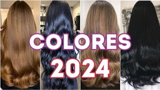 COLORES DE CABELLO 2024 😍😱 TENDENCIAS DE COLOR 2024 [upl. by Schlosser]