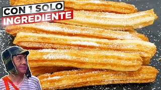 Como hacer CHURROS caseros deliciosos 1 ingrediente😍😋 le encantan al chavo del 8  Receta  835 [upl. by Seidel100]