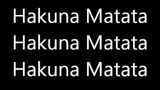 Hakuna Matata El Rey León letra [upl. by Norahs]