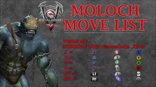 Mortal Kombat Deadly Alliance  Moloch Move List [upl. by Ariaec]