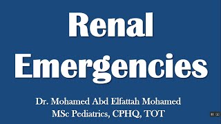 Renal Emergency [upl. by Ahsieat]