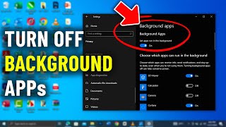 How to Turn off Background Apps on windows 10 [upl. by Jerry]