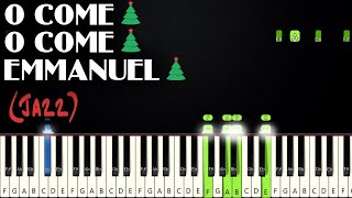 O come O come Emmanuel  JAZZ PIANO TUTORIAL  SHEET MUSIC by Betacustic [upl. by Suolekcin]