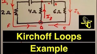 Kirchoff Loops and Junctions Example Problem [upl. by Farlay989]