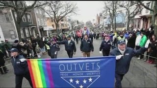 OUTVETS allowed in Boston invited to march in Holyoke St Patricks Parade [upl. by Aramit378]