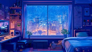 Late Rainy Night ☔ Pluviophile Lofi ☔ Rainy Lofi Songs To Make You Calm Down And Heal Your Soul [upl. by Nojed450]