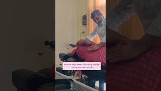 sacrum adjustment for sitting pain by chiropractic technique shorts [upl. by Jacoby]