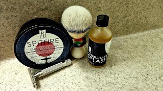 Razorock Lupo 95 Phoenix and Beau Spitfire Soap and Splash DS Cosmetics Brush Gillette Winner [upl. by Dnaleel]