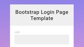 Bootstrap Login Page Template  Free HTML Website Templates [upl. by Ayotnahs]