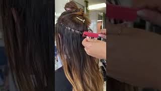 Watch how I do a hair extensions weft move up every six weeks [upl. by Nereus]