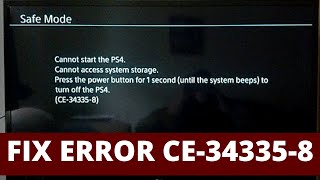 ERROR PS4  HOW TO FIX ERROR CE343358 PS4 CONSOLE 2022 💥💥👍👍 [upl. by Gratia]