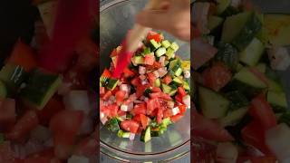 10 Minute Kachumber Recipe Indian Cucumber Tomato Onion Salad [upl. by Sewoll484]