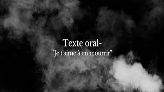 Pour nos 2 mois de relationTexte oral quotJe taime à en mourrirquot ♥️ [upl. by Prosser]