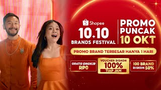 Promo Puncak 10 Oktober Shopee 1010 Brands Festival  Voucher Diskon 100 Setiap Hari [upl. by Aynnat]