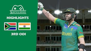 South Africa v India  3rd ODI 2024  DP World Wanderers Johannesburg  Gaming Series Cricket 22 [upl. by Nebe]