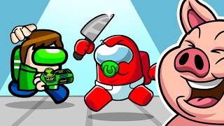 Mini Crewmates vs BEN 10 in Among Us Animations FUNNY [upl. by Nonnad]