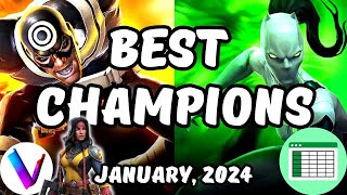 Best Champions Ranked amp Tier List  January 2024  Vegas Tier List amp Spreadsheet  Bullseye MCoC [upl. by Maibach]