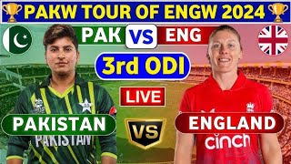 Live Pakistan Womens vs England Womens 3rd Odi  Today Live Cricket Match Pakw vs Engw livecricket [upl. by Salguod687]