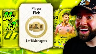 MANAGER PLAYER PICKS amp 84 x 3 PACKS 🔥 EAFC24 [upl. by Agostino]