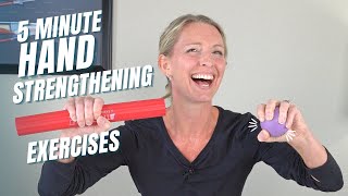 5 Minute Hand Strengthening Exercise Routine  Follow Along with a Flexbar and a Ball [upl. by Bomke]