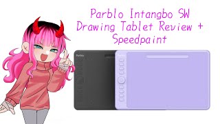 Parblo Intangbo SW Drawing Tablet Review and Speedpaint [upl. by Inalaek161]