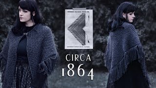 crocheting a shawl from 1864  pattern  tutorial [upl. by Derf891]