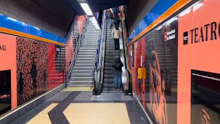 Madrid Spain 5x more OampK Escalator ride at Canal Metro station  Part 2 [upl. by Juley]