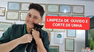 LIMPEZA DE OUVIDO E CORTE DAS UNHAS [upl. by Idnarb]