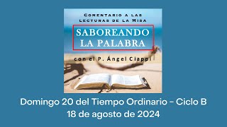 Comentario a las lecturas Domingo 20 del Tiempo Ordinario – Ciclo B 18 de agosto de 2024 [upl. by Olotrab]