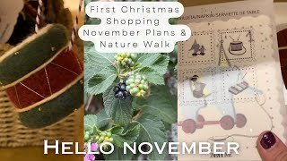 November Plans First Christmas Shopping  Advent Calendar  Christmas Ornament amp Nature Walk [upl. by Fonz543]