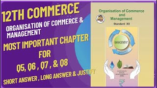 12th COMMERCE  OCM  MOST IMP CHAPTER FOR Q5 Q6 Q7 amp Q8 [upl. by Tyne]