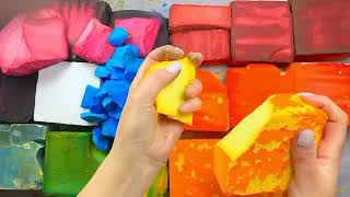 Colourful Dyed Gym chalk Crumbling oddlysatisfying gymchalkcrush asmrsounds stressrelief asmr [upl. by Asyla]