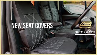 Vlog 8  Fitting Seat Covers to the Ford Custom [upl. by Zsolway]