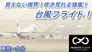 【Infinite Flight】フラシム紀行33 台風フライト！ [upl. by Audrit]