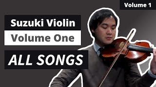 Suzuki Violin Book 1 All Songs with Piano Accompaniment [upl. by Awhsoj641]