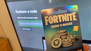 How To Redeem Fortnite VBUCKS Code VBUCKS CARD [upl. by Rehportsirhc]