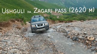 Ushguli via Zagari pass 2620 m 4K 1372022 [upl. by Nysila]