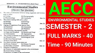 AECC EVS semester 2 in english aecc english semester 2 question answer [upl. by Luann]