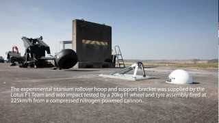 FIA Institute Roll Hoop quotRoll Cagequot Crash Test for Formula 1 [upl. by Dasteel]