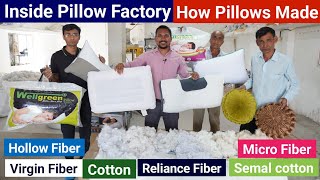 How Pillows Are Made Pillow Factory  All Types of fiber Pillow Order Pillow Direct from Factory [upl. by Gnah]